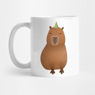 Capybara Wearing a Party Hat Mug